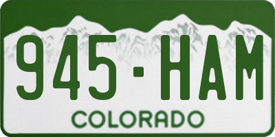 CO license plate 945HAM