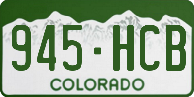 CO license plate 945HCB
