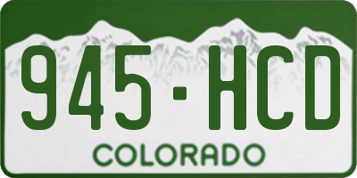 CO license plate 945HCD
