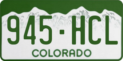 CO license plate 945HCL