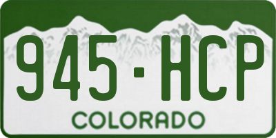CO license plate 945HCP