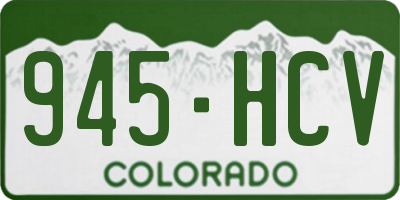 CO license plate 945HCV