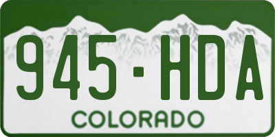 CO license plate 945HDA