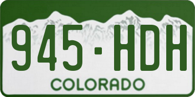 CO license plate 945HDH