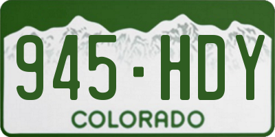 CO license plate 945HDY