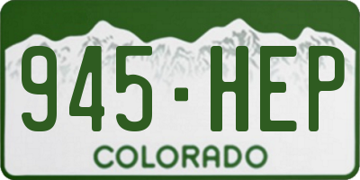 CO license plate 945HEP