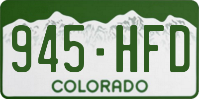 CO license plate 945HFD
