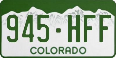 CO license plate 945HFF