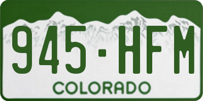 CO license plate 945HFM