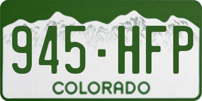 CO license plate 945HFP