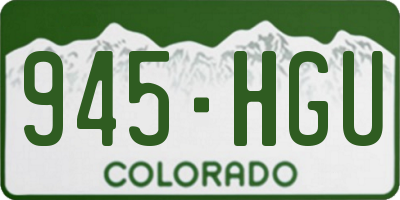 CO license plate 945HGU