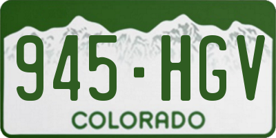 CO license plate 945HGV