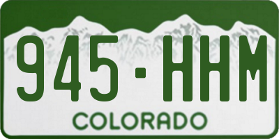 CO license plate 945HHM