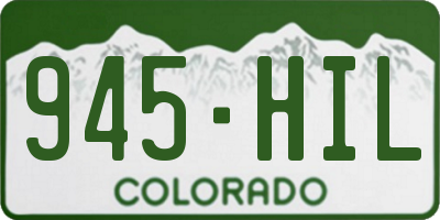 CO license plate 945HIL