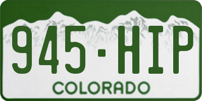 CO license plate 945HIP