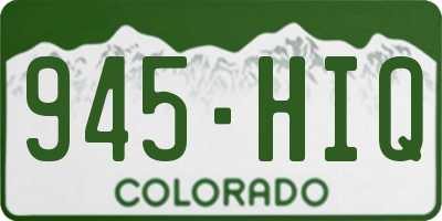 CO license plate 945HIQ