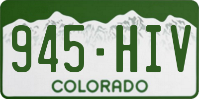 CO license plate 945HIV