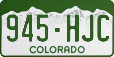 CO license plate 945HJC