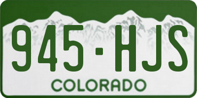 CO license plate 945HJS
