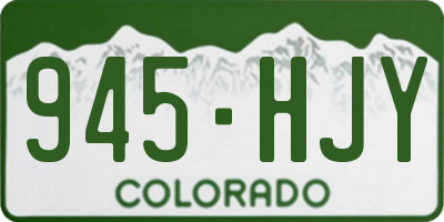 CO license plate 945HJY