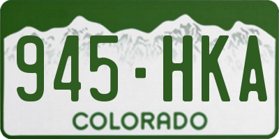 CO license plate 945HKA