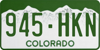 CO license plate 945HKN
