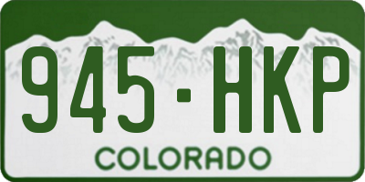 CO license plate 945HKP