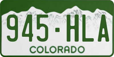 CO license plate 945HLA