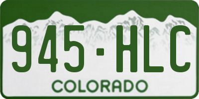 CO license plate 945HLC