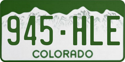 CO license plate 945HLE