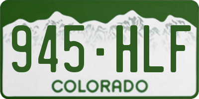 CO license plate 945HLF