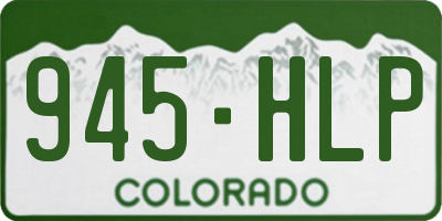 CO license plate 945HLP