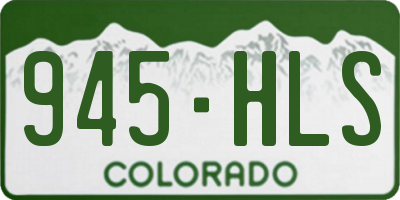 CO license plate 945HLS