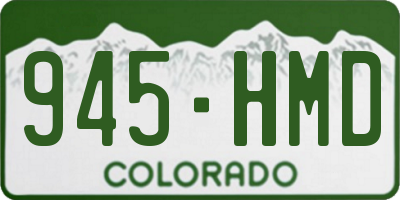 CO license plate 945HMD