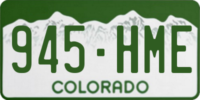 CO license plate 945HME