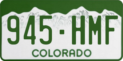 CO license plate 945HMF