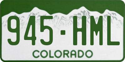 CO license plate 945HML