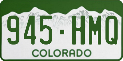 CO license plate 945HMQ