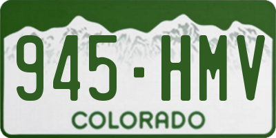 CO license plate 945HMV
