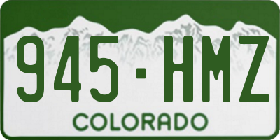 CO license plate 945HMZ