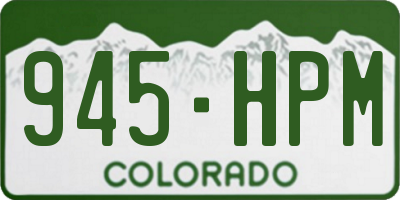 CO license plate 945HPM