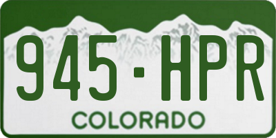 CO license plate 945HPR