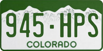 CO license plate 945HPS