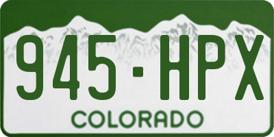 CO license plate 945HPX