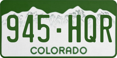 CO license plate 945HQR