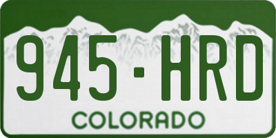 CO license plate 945HRD