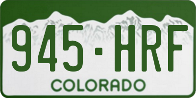 CO license plate 945HRF