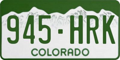 CO license plate 945HRK