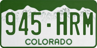 CO license plate 945HRM