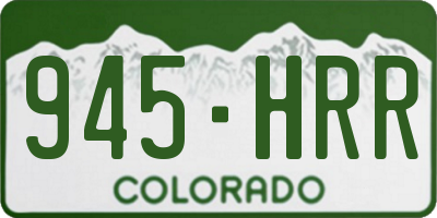 CO license plate 945HRR